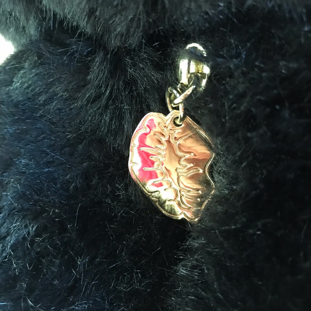 Rare! Betsey Johnson Bear Cat Black Plush Backpack Ba… Gem